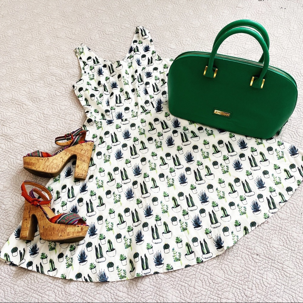 Fit & flare Cactus Succulents Dress